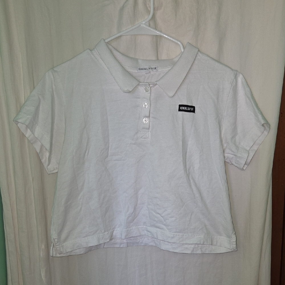 Kendall & Kylie Cropped Polo Top
